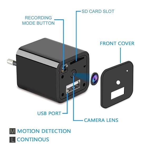 IFITech IFIADPTCAM 1080P USB Charger Hidden Camera